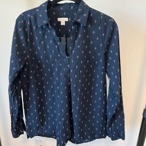 J Jill Women’s Navy‎ Blue Blouse Size XS